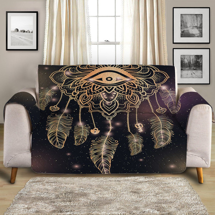 Magical Dreamcatcher Black Theme Sofa Couch Protector Cover