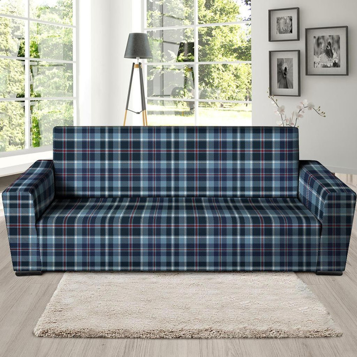 Tartan Blue Plaid Artistic Theme Sofa Cover
