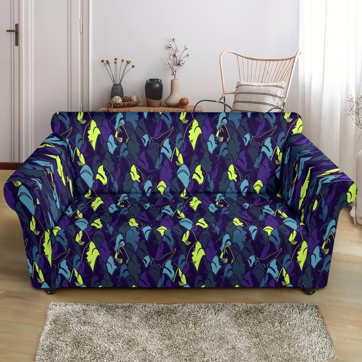 Shark Neon Colorful Pattern Print Sofa Cover