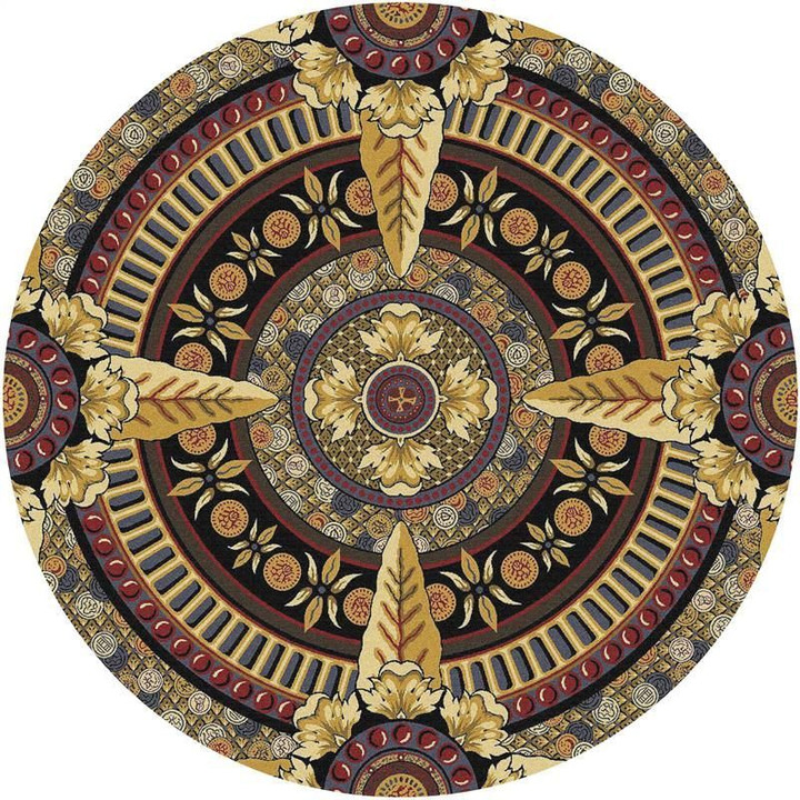 Colorful Design Vintage Traditional Pattern Round Rug Home Decor