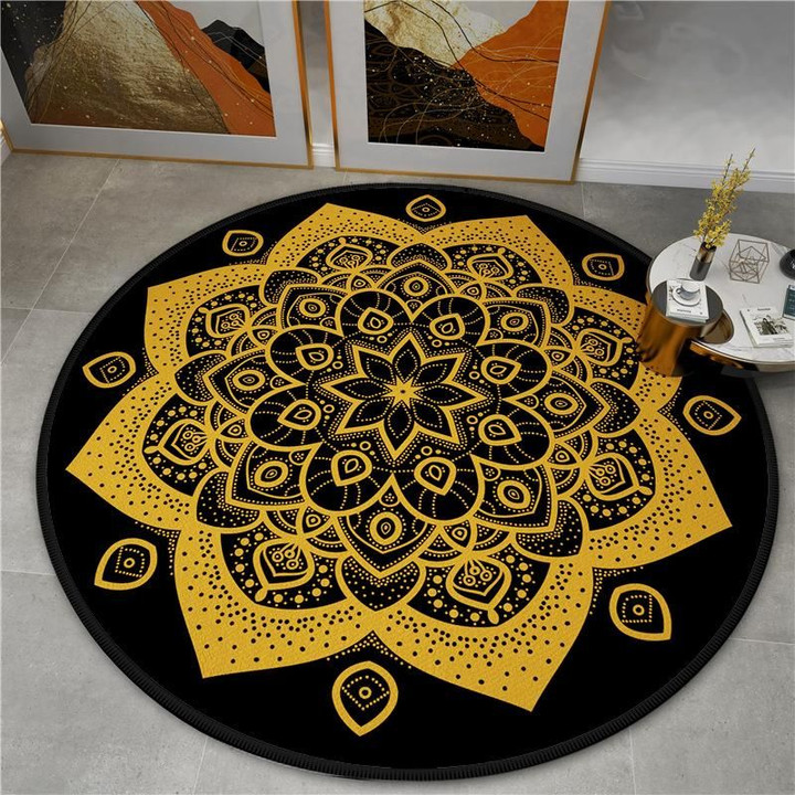Flower Gorgeous Mandala Artistic Round Rug Home Decor