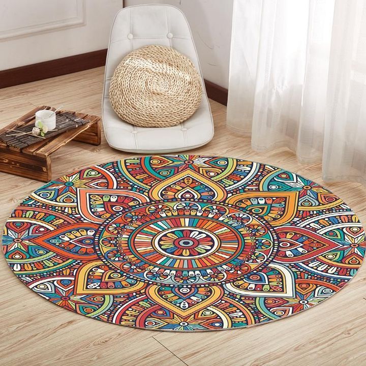 Wonderful Color Tone Pattern Round Rug Home Decor