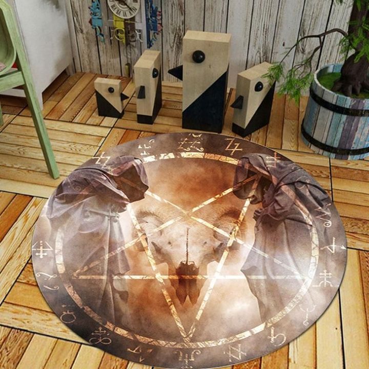 Magic Star Modern Abstract Watercolor Round Rug Home Decor