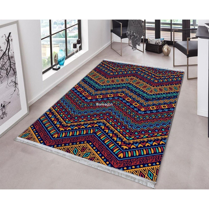 Colorful Zigzag Pattern Beautiful Design Area Rug Floor Mat Home Decor