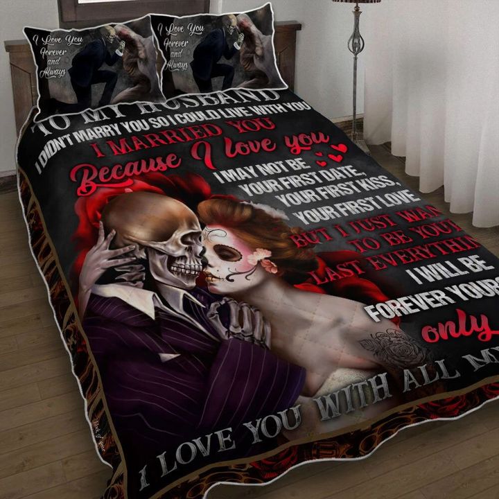 I Love You Gift For My Husband 3d Printed Quilt Set Home Decoration