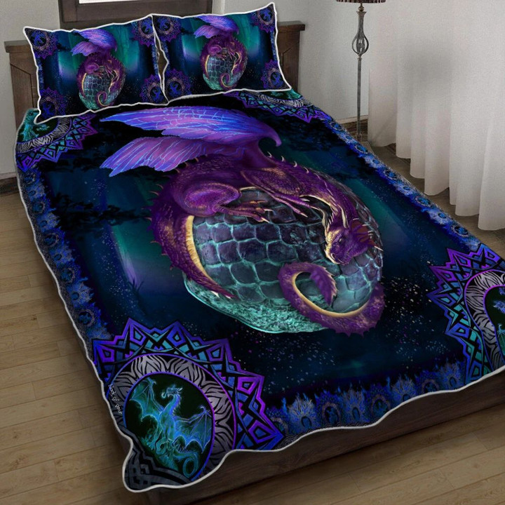 Fantasy Dragon Egg Mystery 3d Printed Quilt Set Home Decoration