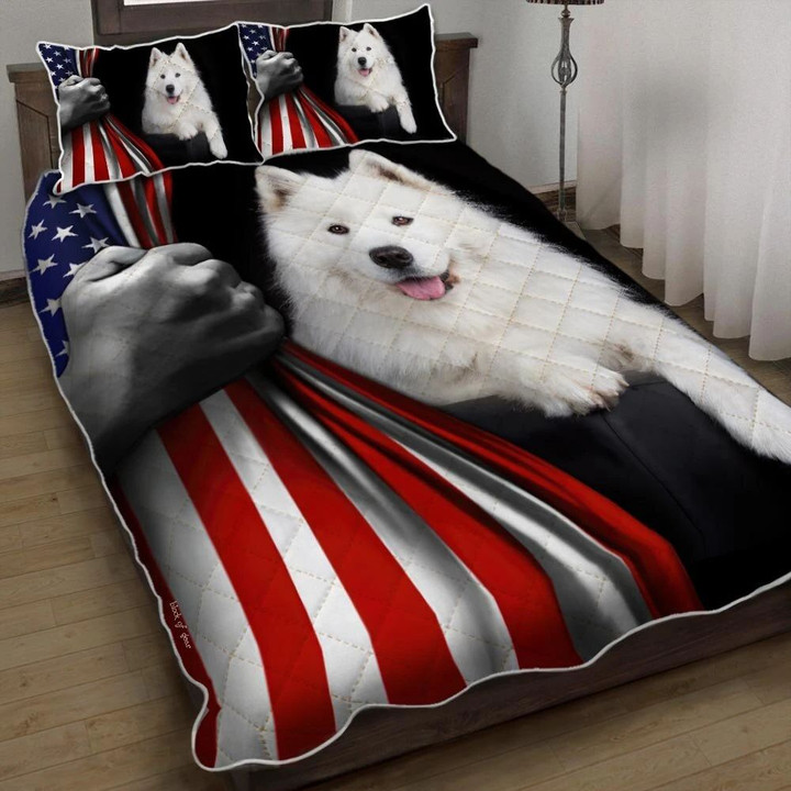 Samoyed Dog Lover 3d Printed Quilt Set Home Decoration