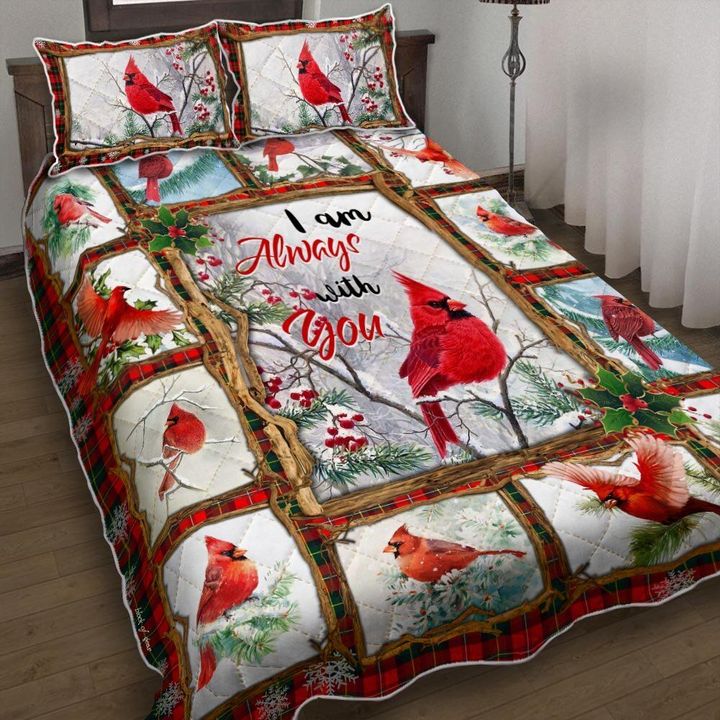Animal Cardinal I Am Always With You 3d Printed Quilt Set Home Decoration