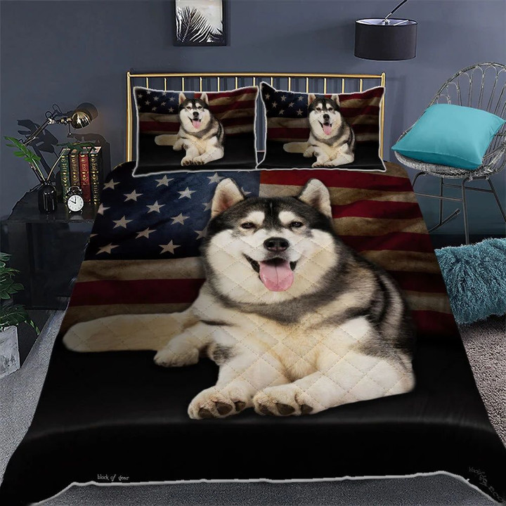 Siberian Husky 3d Printed Quilt Set Home Decorationt