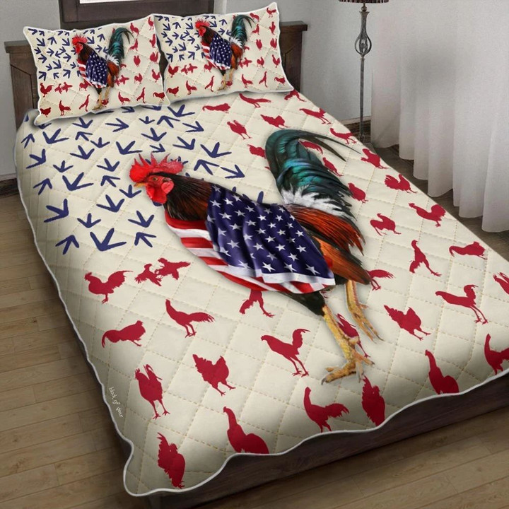 Chicken Rooster American 3d Printed Quilt Set Home Decoration