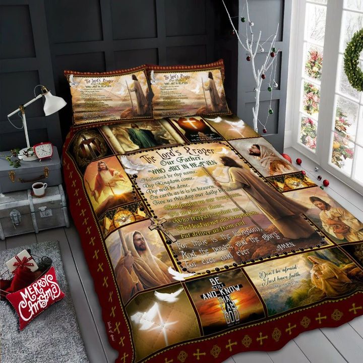 The Lord’s Prayer Our Father 3d Printed Quilt Set Home Decoration