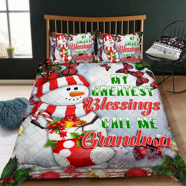 My Greatest Blessings Call Me Grandma 3d Printed Quilt Set Home Decoration