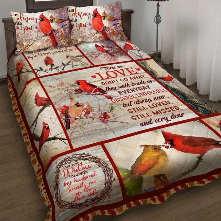 Nature Those We Love Don’t Go Away Cardinal Christmas 3d Printed Quilt Set Home Decoration