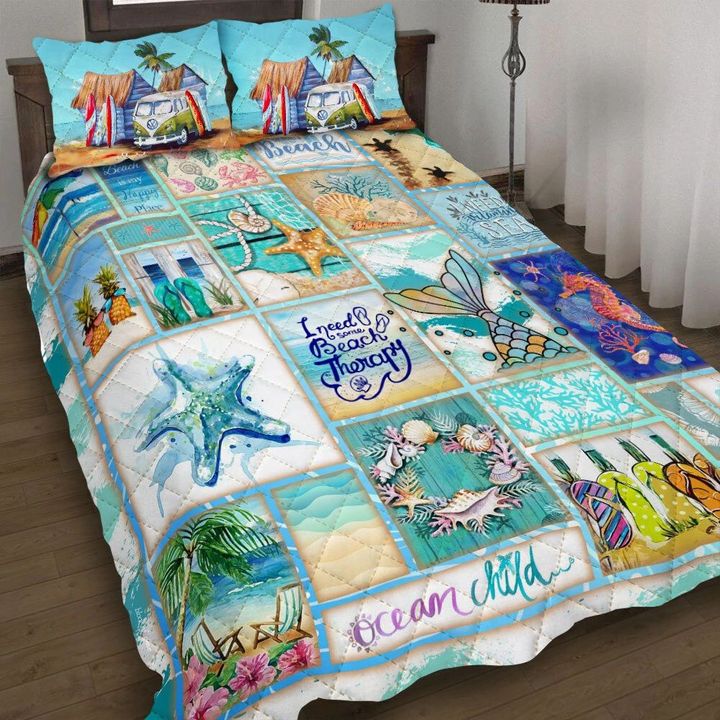 Beach Life Colorful 3d Printed Quilt Set Home Decoration