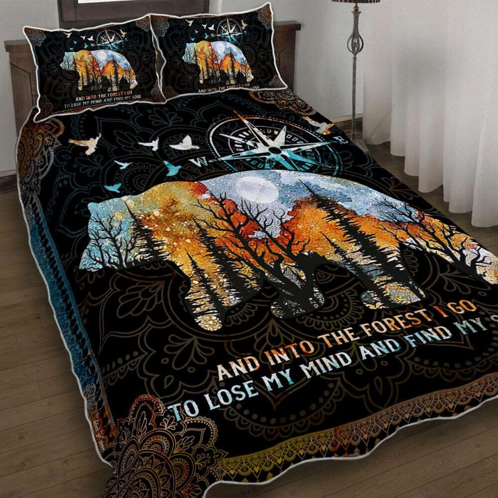 Camping And Into The Forest I Go 3d Printed Quilt Set Home Decoration