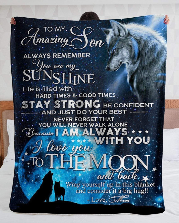 To My Amazing Son Love From Mom Sherpa Fleece Blanket