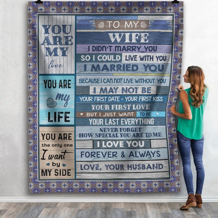 Husband Gift For Wife You Are My Love Sherpa Fleece Blanket