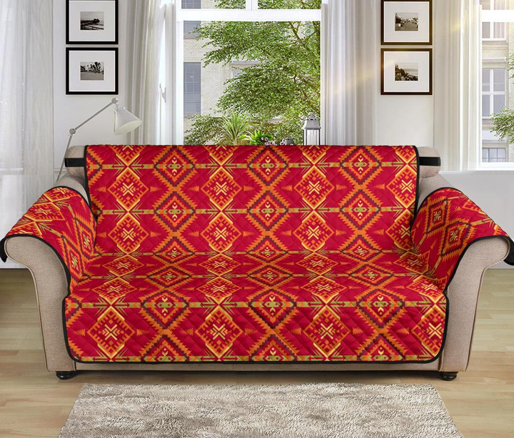 Southwest Aztec Red Pattern Sofa Couch Protector Cover