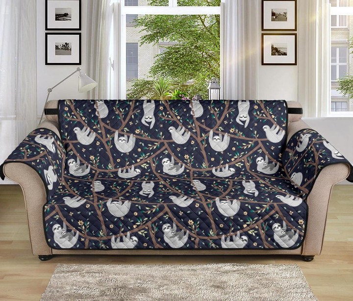 Sloth Happy Cute Pattern Sofa Couch Protector Cover
