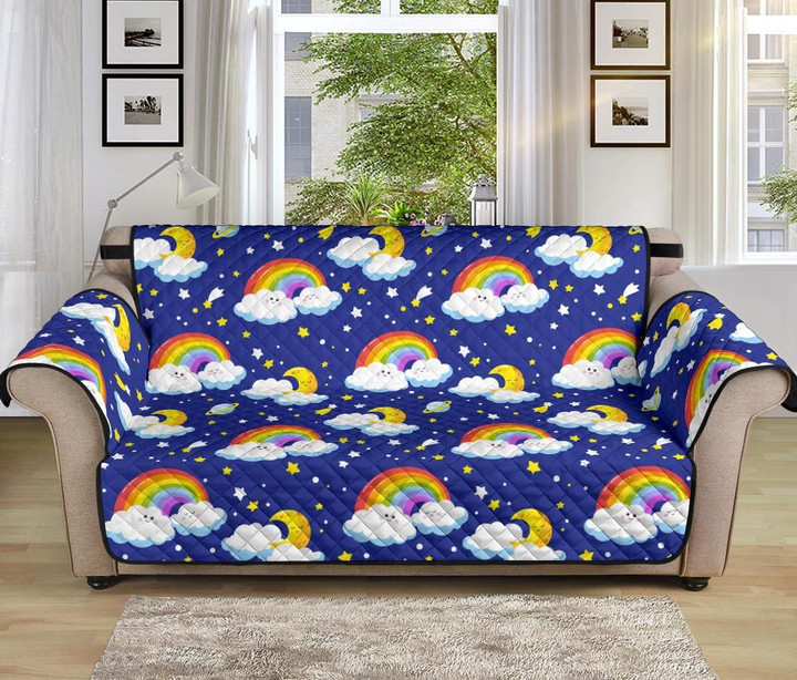 Rainbow Space Cute Pattern Sofa Couch Protector Cover