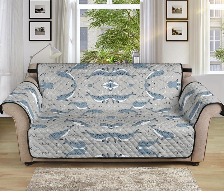 Narwhal Pattern Sofa Couch Protector Cover