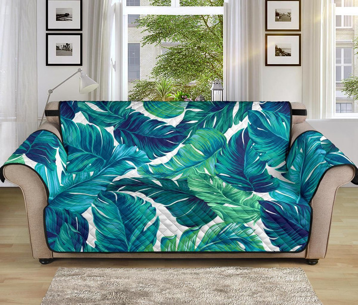 Brightness Tropical Palm Leaves Pattern Sofa Couch Protector Cover