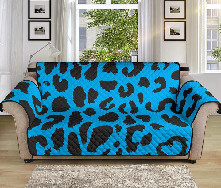 Cheetah Black And Blue Sofa Couch Protector Cover