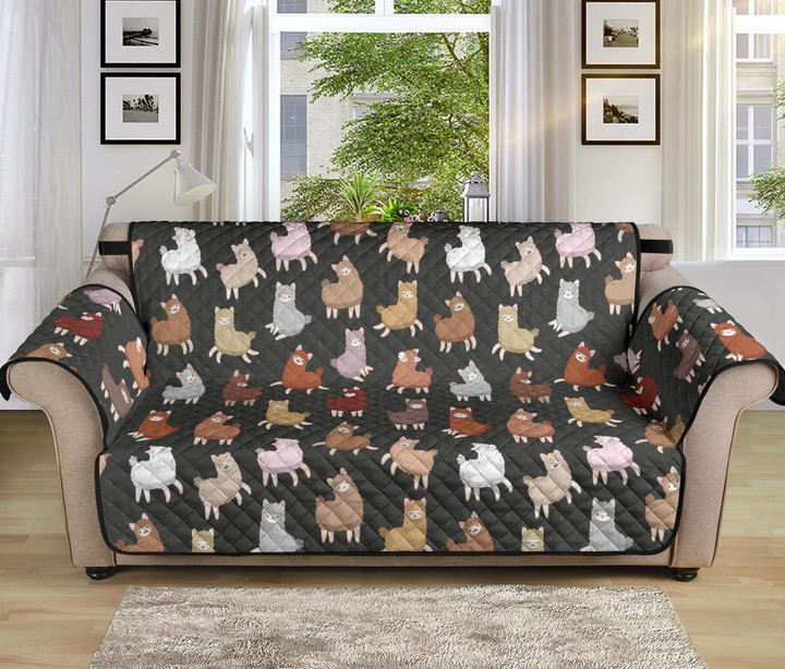 Multi Alpaca Cute Pattern Sofa Couch Protector Cover
