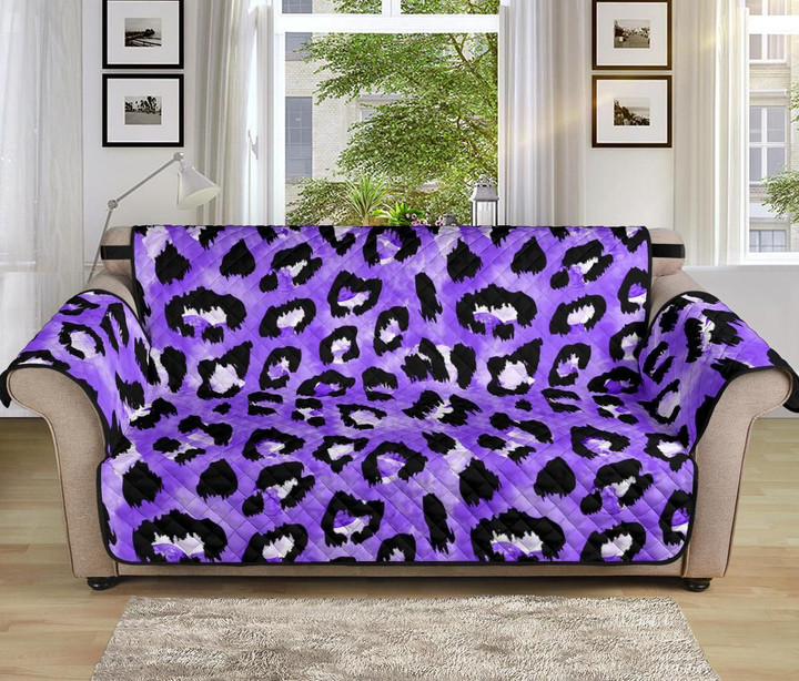 Leopard Purple Skin Pattern Sofa Couch Protector Cover