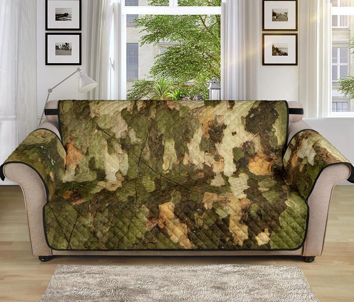 Camo Realistic Tree Texture Pattern Sofa Couch Protector Cover