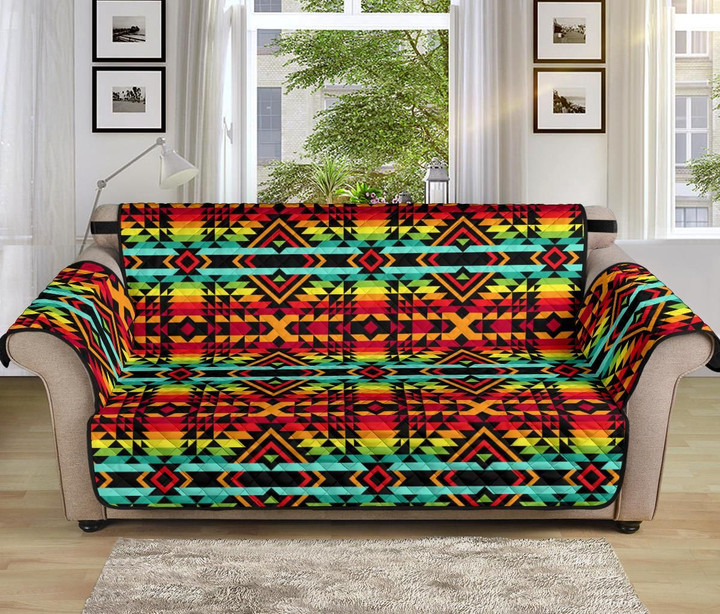 Kente Red African Pattern Sofa Couch Protector Cover