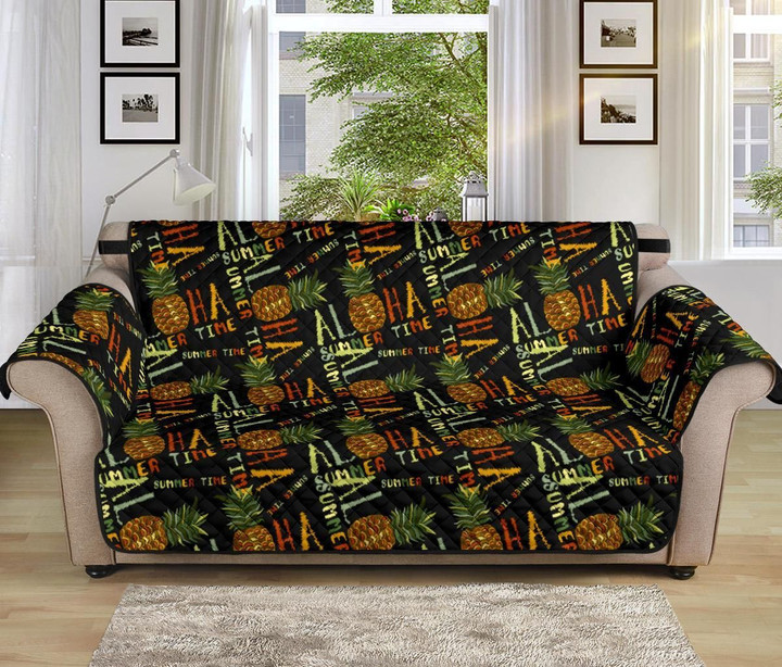Cool Summer Aloha Hawaii Time Design Themed Pattern Sofa Couch Protector Cover