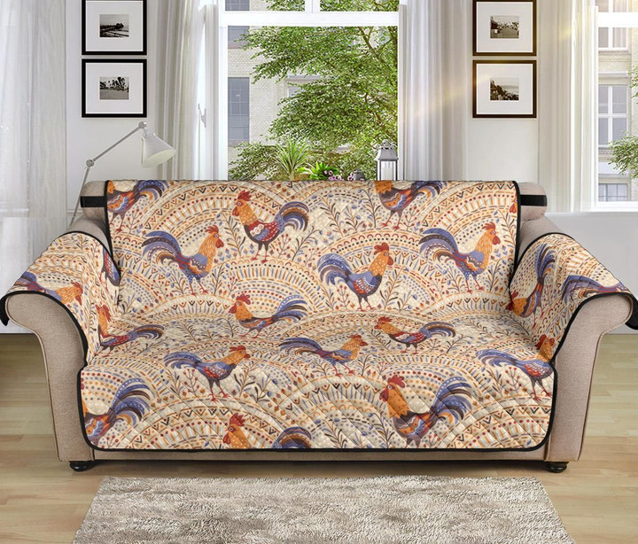 Chicken Boho Style Pattern Sofa Couch Protector Cover