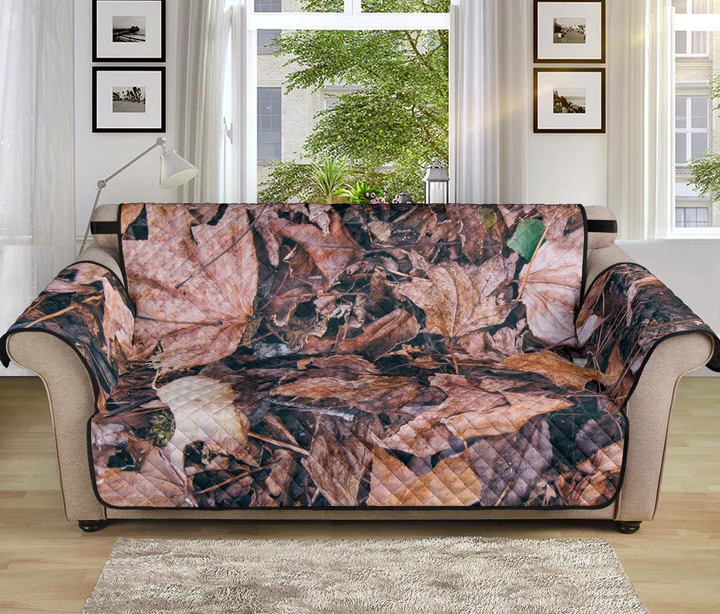 Camouflage Realistic Tree Leaf Pattern Sofa Couch Protector Cover