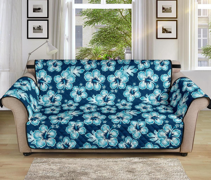 Hibiscus Flower Hawaiian Pattern Sofa Couch Protector Cover