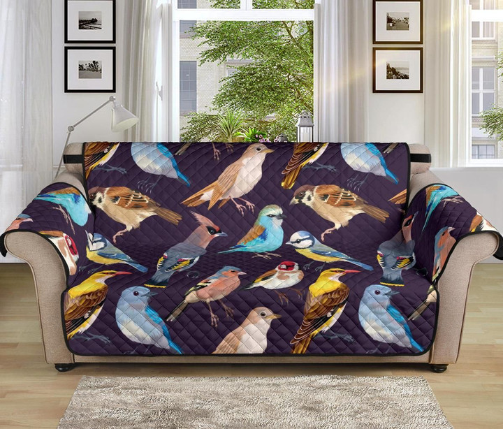 Bird Cute Floral Pattern Sofa Couch Protector Cover