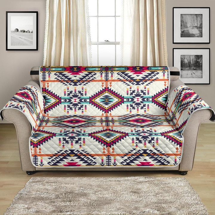 Aztec Indian Navajo Art Themed Pattern Sofa Couch Protector Cover