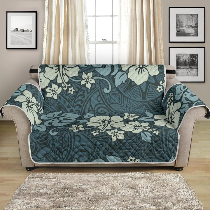 Hawaiian Hibiscus And Other Plants Pattern Sofa Couch Protector Cover
