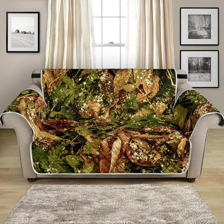 Camo Realistic And Forest Textured Pattern Sofa Couch Protector Cover