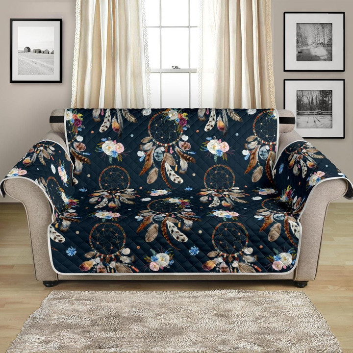 Dream Catcher Boho Floral Pattern Sofa Couch Protector Cover