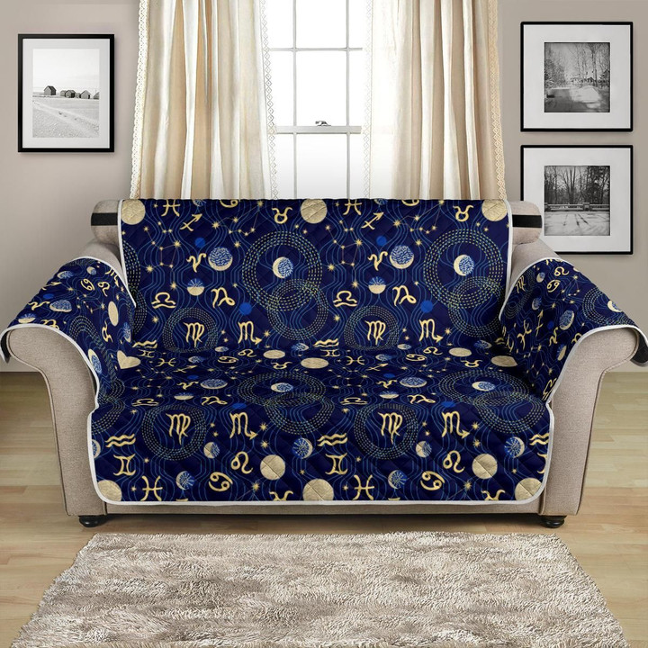 Multi Zodiac Themed Design Pattern Sofa Couch Protector Cover