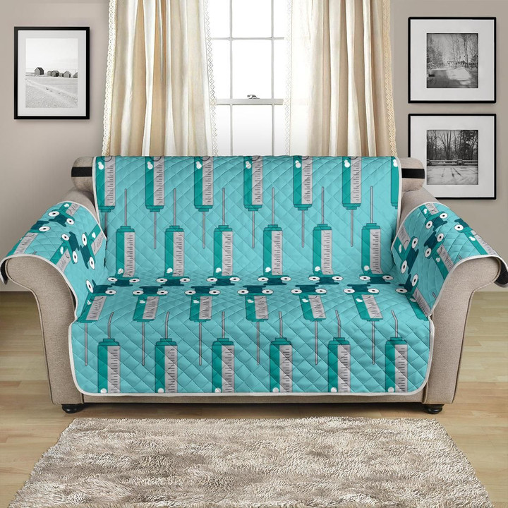 Blue Phlebotomist Concept Design Pattern Sofa Couch Protector Cover