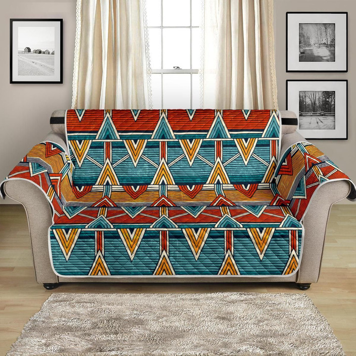 Geometric Kente African Design Themed Pattern Sofa Couch Protector Cover