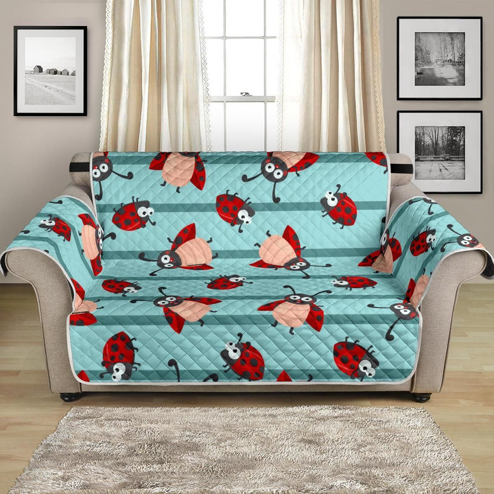 Ladybug Happy Cartoon Pattern Sofa Couch Protector Cover