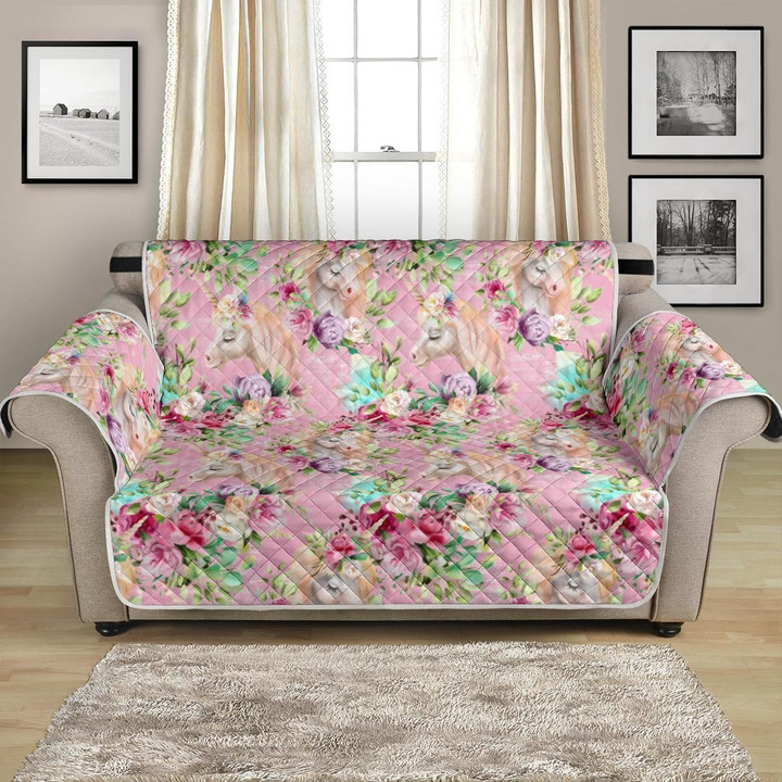Unicorn Princess With Rose Pattern Sofa Couch Protector Cover