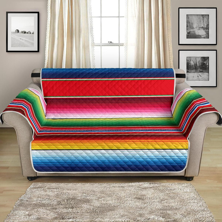 Color Change Serape Stripes Pattern Sofa Couch Protector Cover