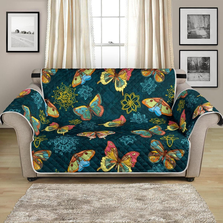 Dreamy Butterfly And Flower For Nature Lover Pattern Sofa Couch Protector Cover