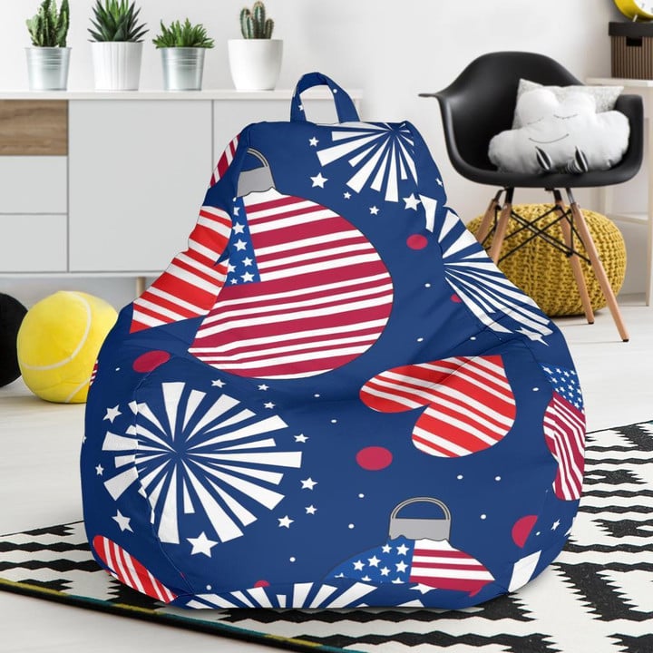 Patriot Print Pattern Bean Bag Cover
