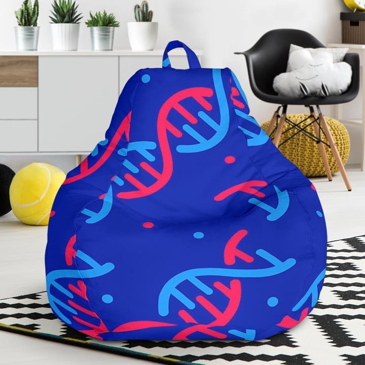 Dna Pattern Print Bean Bag Cover