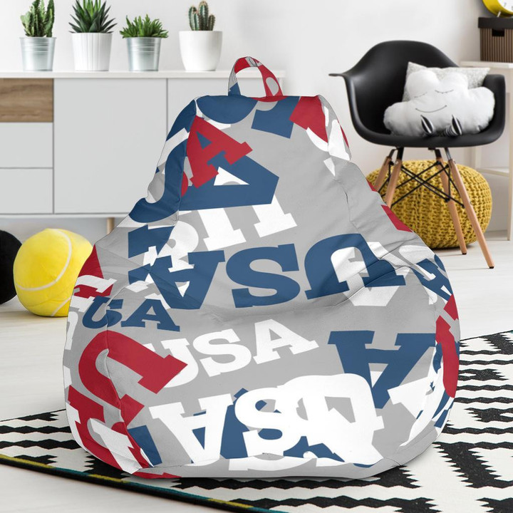 Usa Patriot Pattern Print Bean Bag Cover